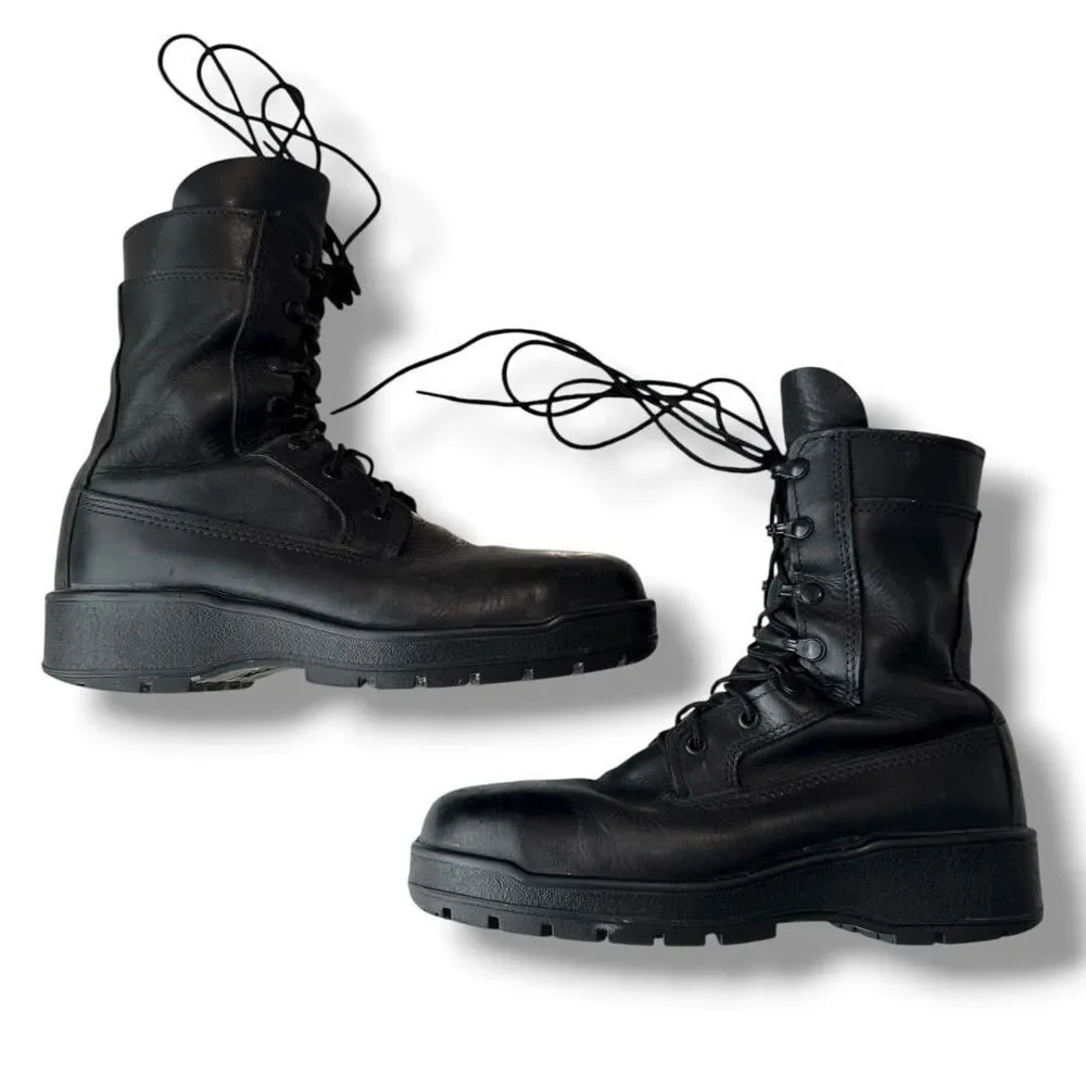 Belleville Men's Combat Boots Steel Toe Vibram Sole Black Size 7XW